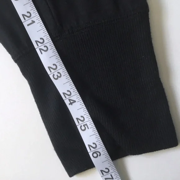 Athleta Joggers Very Soft Knit Woman XS Black Side Pockets - Picture 11 of 11